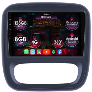 Navigatie dedicata Opel Vivaro 2014-2019, 8GB RAM 128GB ROM, Octacore, Platforma TS18, Display 9" QLED, Carplay&Android Auto, Android 14, Ventilator Activ - imagine 1
