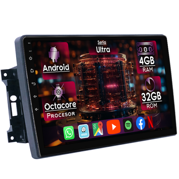 Navigatie dedicata Jeep Wrangler 2007-2018, 4GB RAM 32GB ROM, Octacore, Display 10" QLED, Carplay&Android Auto, Android 14, Ventilator Activ