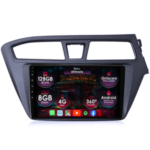 Navigatie dedicata Hyundai I20 2015-2017, 8GB RAM 128GB ROM, Octacore, Platforma TS18, Display 9" QLED, Carplay&Android Auto, Android 14, Ventilator Activ - imagine 1