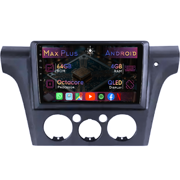 Navigatie dedicata Mitsubishi Outlander 2001-2006, 4GB RAM 64GB ROM, Octacore, Display 10" QLED, Carplay&Android Auto, Android 14, Suport camere AHD