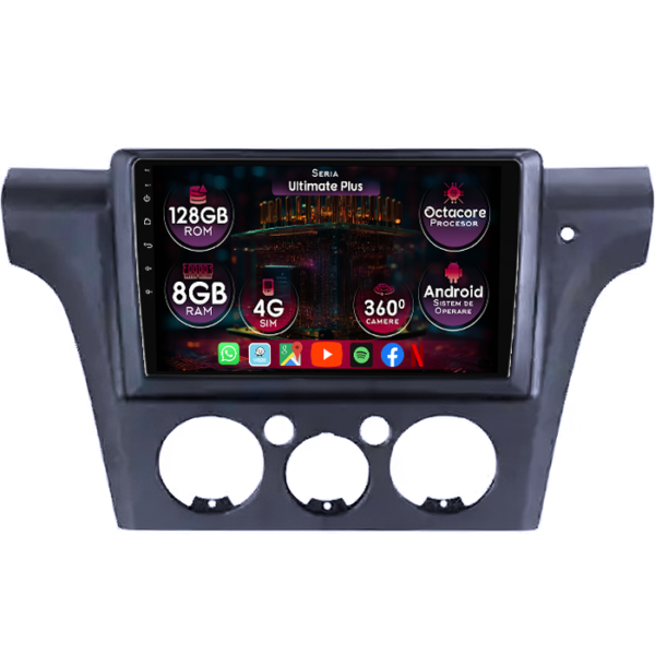 Navigatie dedicata Mitsubishi Outlander 2001-2006, 8GB RAM 128GB ROM, Octacore, Platforma 7862, Display 10" QLED, Carplay&Android Auto, Android 14, Ventilator Activ