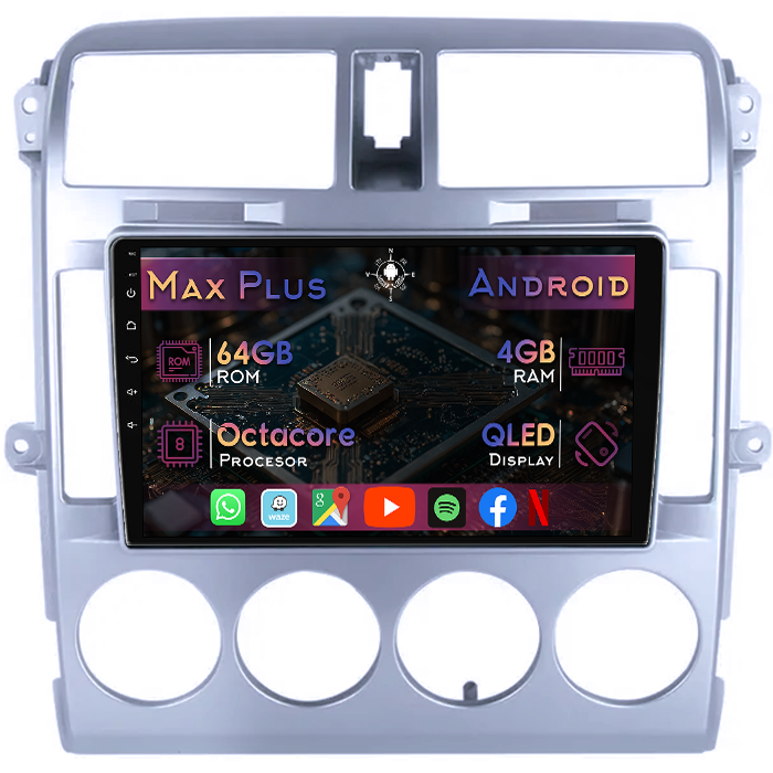 Navigatie dedicata KIA Carnival 2002-2006, Gri, 4GB RAM 64GB ROM, Octacore, Display 9" QLED, Carplay&Android Auto, Android 14, Suport camere AHD - imagine 1