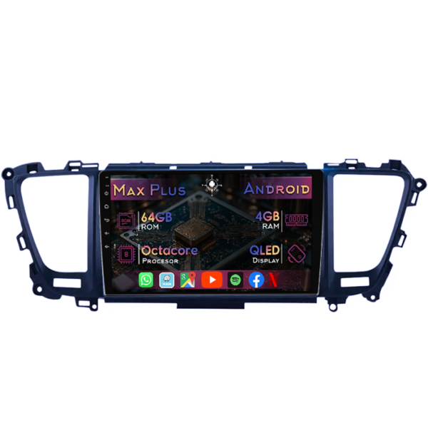 Navigatie dedicata KIA Carnival 2014-2020, 4GB RAM 64GB ROM, Octacore, Display 9" QLED, Carplay&Android Auto, Android 14, Suport camere AHD