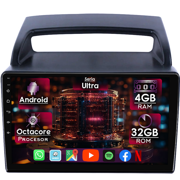 Navigatie dedicata KIA Carnival VQ 2006-2014, 4GB RAM 32GB ROM, Octacore, Display 9" QLED 2K, Carplay&Android Auto, Android 14, Ventilator Activ - imagine 1