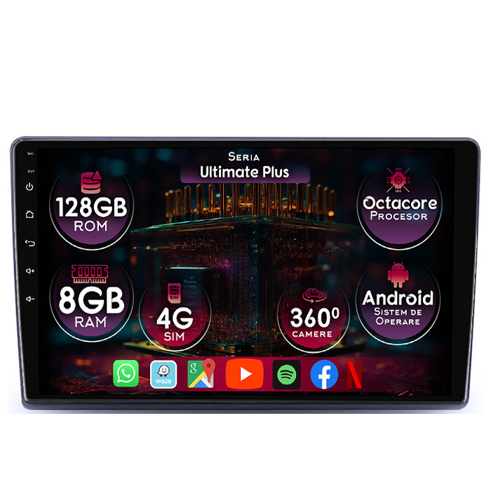 Navigatie dedicata Kia Ceed 2006-2009, 8GB RAM 128GB ROM, Octacore, Platforma 7862, Display 9" QLED, Carplay&Android Auto, Android 14, Ventilator Activ - imagine 1