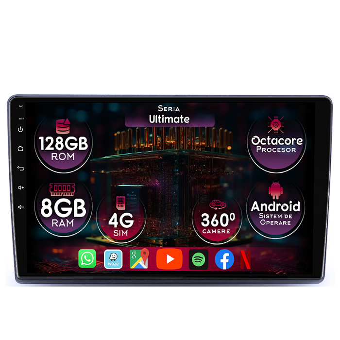 Navigatie dedicata Kia Ceed 2009-2012, 8GB RAM 128GB ROM, Octacore, Platforma TS18, Display 9" QLED, Carplay&Android Auto, Android 14, Ventilator Activ - imagine 1