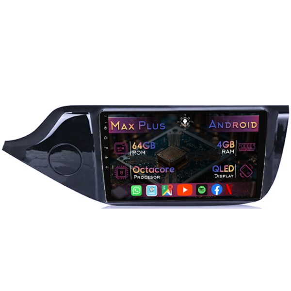 Navigatie dedicata Kia Ceed 2012-2016, 4GB RAM 64GB ROM, Octacore, Display 9" QLED, Carplay&Android Auto, Android 14, Suport camere AHD