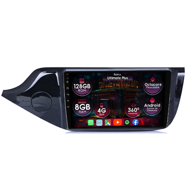 Navigatie dedicata Kia Ceed 2012-2016, 8GB RAM 128GB ROM, Octacore, Platforma 7862, Display 9" QLED, Carplay&Android Auto, Android 14, Ventilator Activ