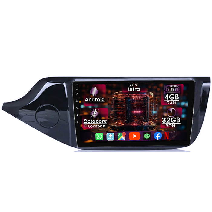 Navigatie dedicata Kia Ceed 2012-2016, 4GB RAM 32GB ROM, Octacore, Display 9" QLED, Carplay&Android Auto, Android 14, Ventilator Activ - imagine 1