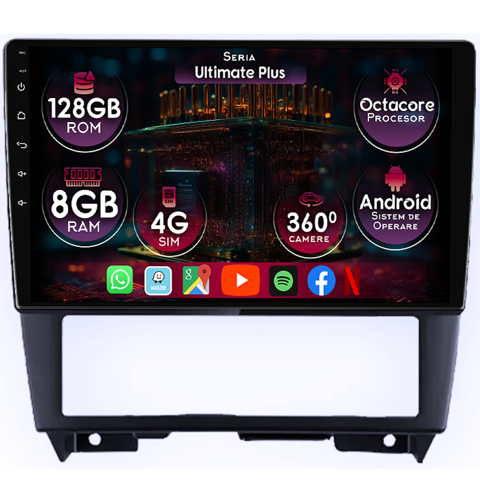 Navigatie dedicata Nissan Cefiro 1994-2000, 8GB RAM 128GB ROM, Octacore, Platforma 7862, Display 9" QLED 2K, Carplay&Android Auto, Android 14, Ventilator Activ - imagine 1