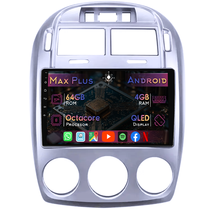 Navigatie dedicata Kia Cerato 2005-2006, 4GB RAM 64GB ROM, Octacore, Display 9" QLED, Carplay&Android Auto, Android 14, Suport camere AHD - imagine 1