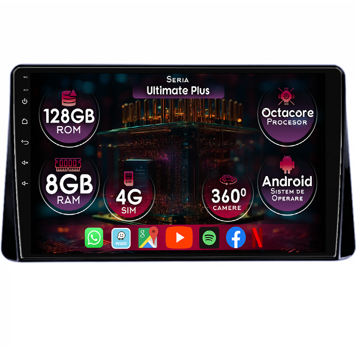 Navigatie dedicata Mitsubishi Eclipse Cross 2018-2019, 8GB RAM 128GB ROM, Octacore, Platforma 7862, Display 10" QLED 2K, Carplay&Android Auto, Android 14, Ventilator Activ - imagine 1