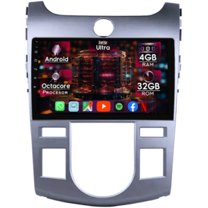 Navigatie dedicata Kia Forte Cerato 2008-2013, 4GB RAM 32GB ROM, Octacore, Display 9" QLED 2K, Carplay&Android Auto, Android 14, Ventilator Activ - imagine 1
