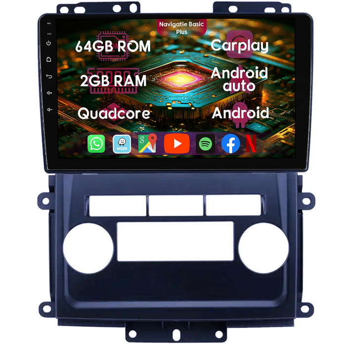 Navigatie dedicata Nissan Frontier 2009-2012, 2GB RAM 64GB ROM, Quad Core, Display 9" IPS Full HD, Carplay&Android Auto, Android 14, Suport camere AHD - imagine 1