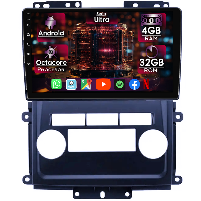 Navigatie dedicata Nissan Frontier 2009-2012, 4GB RAM 32GB ROM, Octacore, Display 9" QLED 2K, Carplay&Android Auto, Android 14, Ventilator Activ - imagine 1