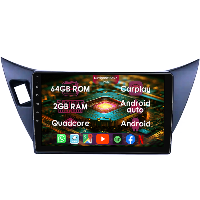 Navigatie dedicata Mitsubishi Lancer 2001-2007, 2GB RAM 64GB ROM, Quad Core, Display 9" IPS Full HD, Carplay&Android Auto, Android 14, Suport camere AHD - imagine 1