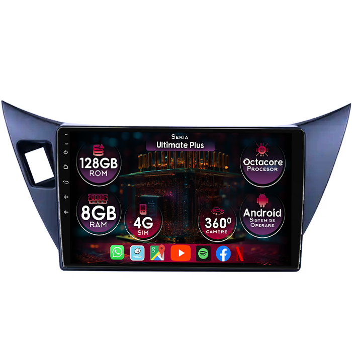 Navigatie dedicata Mitsubishi Lancer 2001-2007, 8GB RAM 128GB ROM, Octacore, Platforma 7862, Display 9" QLED, Carplay&Android Auto, Android 14, Ventilator Activ - imagine 1