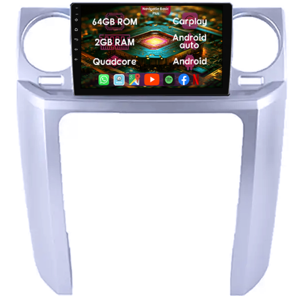 Navigatie dedicata Land Rover Discovery 3 2004-2005, 2GB RAM 64GB ROM, Quad Core, Display 9" IPS Full HD, Carplay&Android Auto, Android 14, Suport camere AHD