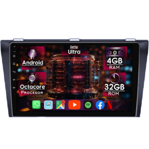 Navigatie dedicata Mazda 3 2004-2009, 4GB RAM 32GB ROM, Octacore, Display 9" QLED, Carplay&Android Auto, Android 14, Ventilator Activ - imagine 1