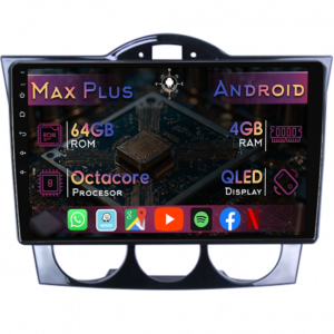 Navigatie dedicata Mazda RX-8 2008-2021, 4GB RAM 64GB ROM, Octacore, Display 9" QLED, Carplay&Android Auto, Android 14, Suport camere AHD - imagine 1