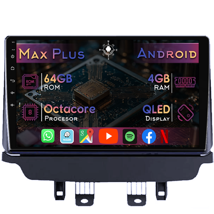 Navigatie dedicata Mazda CX-3 2014-2019, 4GB RAM 64GB ROM, Octacore, Display 9" QLED, Carplay&Android Auto, Android 14, Suport camere AHD - imagine 1