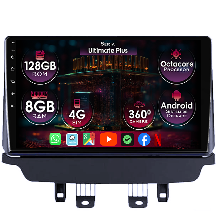 Navigatie dedicata Mazda CX-3 2014-2019, 8GB RAM 128GB ROM, Octacore, Platforma 7862, Display 9" QLED 2K, Carplay&Android Auto, Android 14, Ventilator Activ - imagine 1