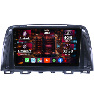 Navigatie dedicata Mazda 6 2012-2017, 4GB RAM 32GB ROM, Octacore, Display 9" QLED, Carplay&Android Auto, Android 14, Ventilator Activ - imagine 1
