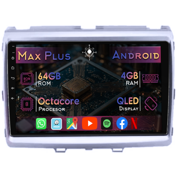 Navigatie dedicata Mazda 8 2011, 4GB RAM 64GB ROM, Octacore, Display 9" QLED, Carplay&Android Auto, Android 14, Suport camere AHD