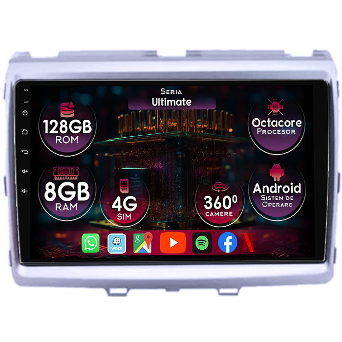 Navigatie dedicata Mazda 8 2011, 8GB RAM 128GB ROM, Octacore, Platforma TS18, Display 9" QLED, Carplay&Android Auto, Android 14, Ventilator Activ - imagine 1