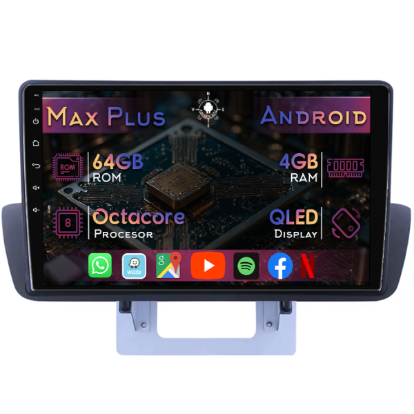 Navigatie dedicata Mazda BT-50 2012-2018, 4GB RAM 64GB ROM, Octacore, Display 9" QLED, Carplay&Android Auto, Android 14, Suport camere AHD