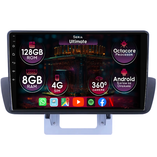 Navigatie dedicata Mazda BT-50 2012-2018, 8GB RAM 128GB ROM, Octacore, Platforma TS18, Display 9" QLED, Carplay&Android Auto, Android 14, Ventilator Activ