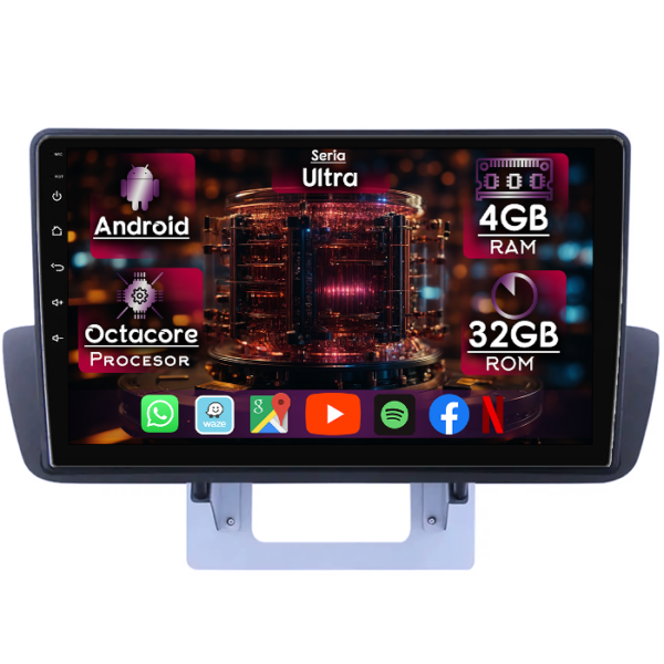 Navigatie dedicata Mazda BT-50 2012-2018, 4GB RAM 32GB ROM, Octacore, Display 9" QLED, Carplay&Android Auto, Android 14, Ventilator Activ