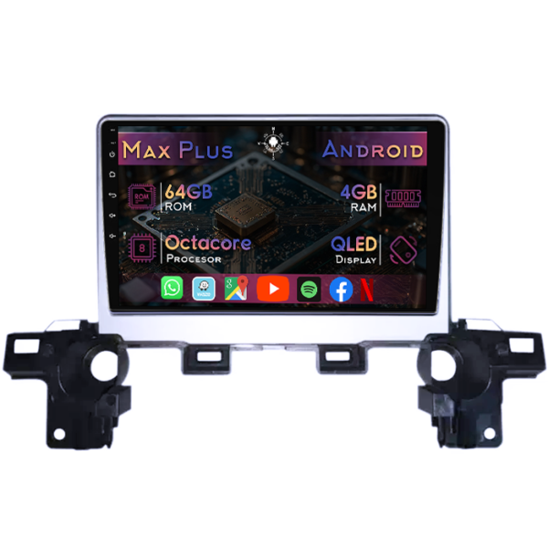 Navigatie dedicata Mazda CX-5 2017-2018, 4GB RAM 64GB ROM, Octacore, Display 9" QLED, Carplay&Android Auto, Android 14, Suport camere AHD