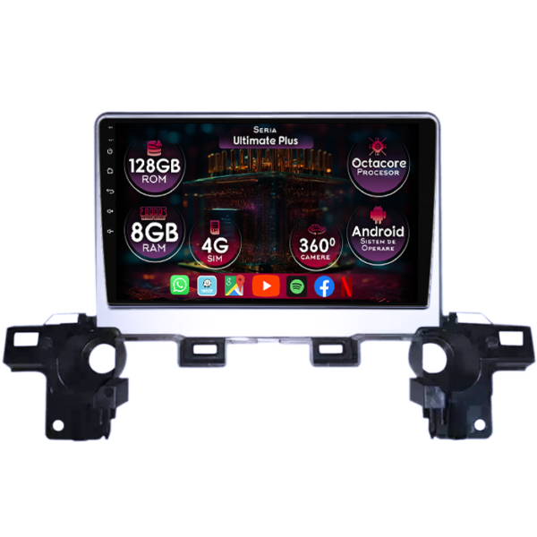 Navigatie dedicata Mazda CX-5 2017-2018, 8GB RAM 128GB ROM, Octacore, Platforma 7862, Display 9" QLED 2K, Carplay&Android Auto, Android 14, Ventilator Activ