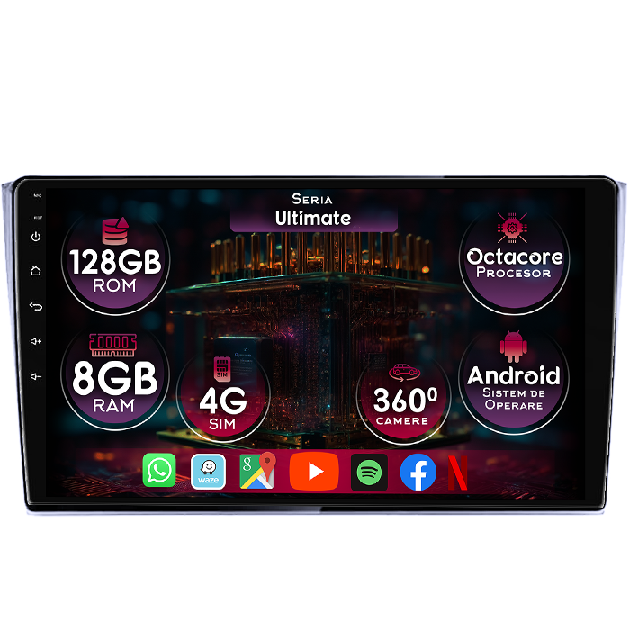 Navigatie dedicata Mazda CX-9 2006-2016, 8GB RAM 128GB ROM, Octacore, Platforma TS18, Display 10" QLED, Carplay&Android Auto, Android 14, Ventilator Activ - imagine 1