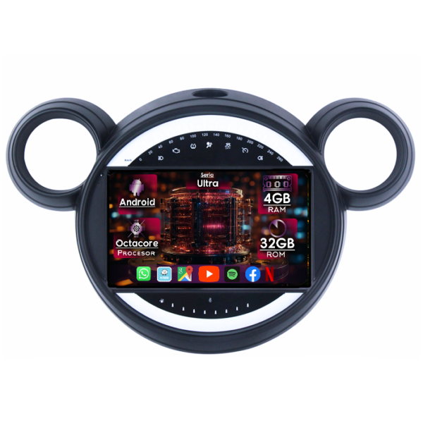 Navigatie dedicata Mini Cooper Paceman 2012-2016, 4GB RAM 32GB ROM, Octacore, Display 9" QLED, Carplay&Android Auto, Android 14, Ventilator Activ