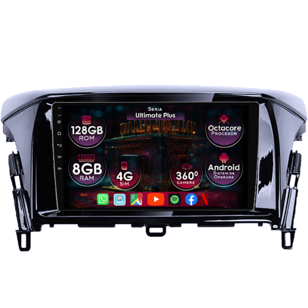 Navigatie dedicata Mitsubishi Eclipse 2017-2020, 8GB RAM 128GB ROM, Octacore, Platforma 7862, Display 9" QLED, Carplay&Android Auto, Android 14, Ventilator Activ