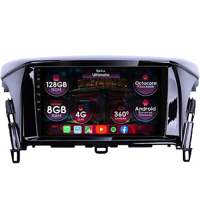 Navigatie dedicata Mitsubishi Eclipse 2017-2020, 8GB RAM 128GB ROM, Octacore, Platforma TS18, Display 9" QLED, Carplay&Android Auto, Android 14, Ventilator Activ - imagine 1