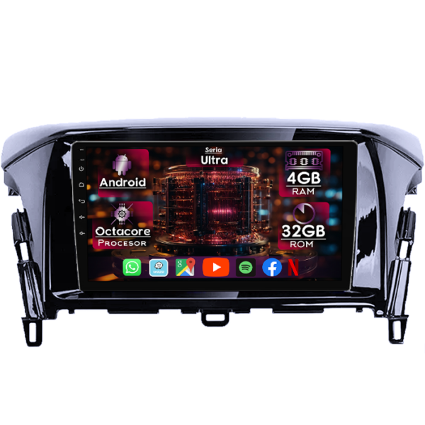Navigatie dedicata Mitsubishi Eclipse 2017-2020, 4GB RAM 32GB ROM, Octacore, Display 9" QLED, Carplay&Android Auto, Android 14, Ventilator Activ