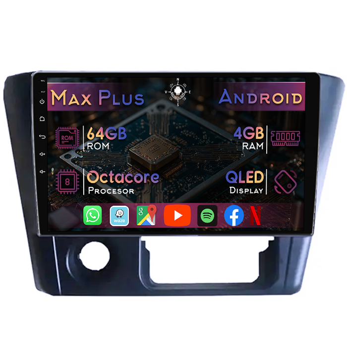 Navigatie dedicata Mitsubishi Lancer 2006, 4GB RAM 64GB ROM, Octacore, Display 9" QLED, Carplay&Android Auto, Android 14, Suport camere AHD - imagine 1