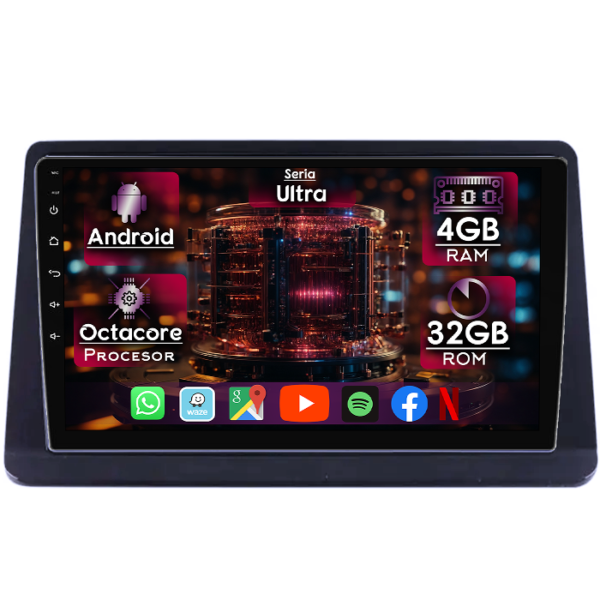 Navigatie dedicata Mitsubishi Pajero Montero V31 1991-2001, 4GB RAM 32GB ROM, Octacore, Display 9" QLED, Carplay&Android Auto, Android 14, Ventilator Activ