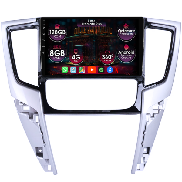 Navigatie dedicata Mitsubishi Triton 2019, 8GB RAM 128GB ROM, Octacore, Platforma 7862, Display 9" QLED, Carplay&Android Auto, Android 14, Ventilator Activ