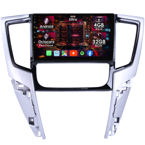 Navigatie dedicata Mitsubishi Triton 2019, 4GB RAM 32GB ROM, Octacore, Display 9" QLED, Carplay&Android Auto, Android 14, Ventilator Activ