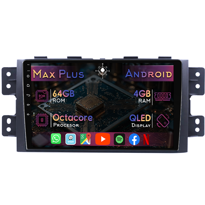 Navigatie dedicata KIA Borrego Mohave 2008-2012, 4GB RAM 64GB ROM, Octacore, Display 9" QLED, Carplay&Android Auto, Android 14, Suport camere AHD - imagine 1