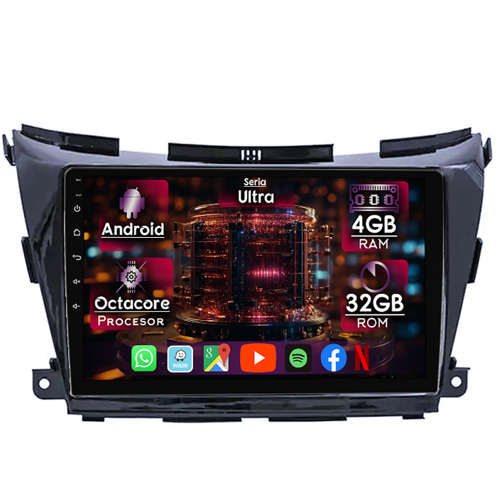 Navigatie dedicata Nissan Murano 2014-2020, 4GB RAM 32GB ROM, Octacore, Display 10" QLED 2K, Carplay&Android Auto, Android 14, Ventilator Activ - imagine 1