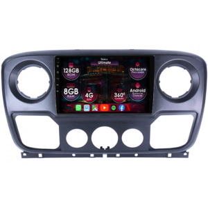 Navigatie dedicata Nissan NV400 2010-2020, 8GB RAM 128GB ROM, Octacore, Platforma TS18, Display 9" QLED, Carplay&Android Auto, Android 14, Ventilator Activ - imagine 1