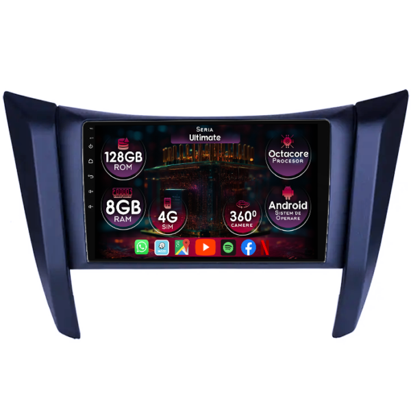 Navigatie dedicata Nissan Navara NP300 Frontier 2017, 8GB RAM 128GB ROM, Octacore, Platforma TS18, Display 9" QLED, Carplay&Android Auto, Android 14, Ventilator Activ
