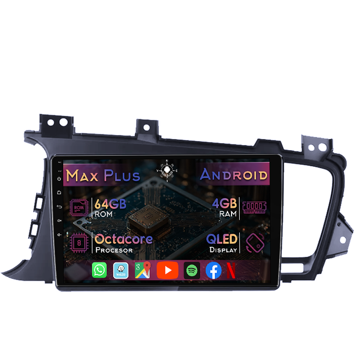 Navigatie dedicata Kia Optima 2011-2014, 4GB RAM 64GB ROM, Octacore, Display 9" QLED, Carplay&Android Auto, Android 14, Suport camere AHD - imagine 1