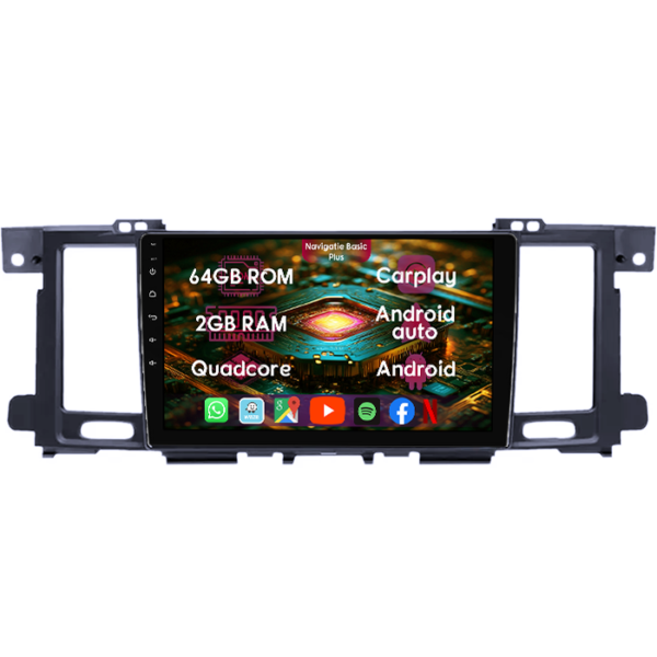 Navigatie dedicata Nissan Patrol 2010-2020, 2GB RAM 64GB ROM, Quad Core, Display 9" IPS Full HD, Carplay&Android Auto, Android 14, Suport camere AHD