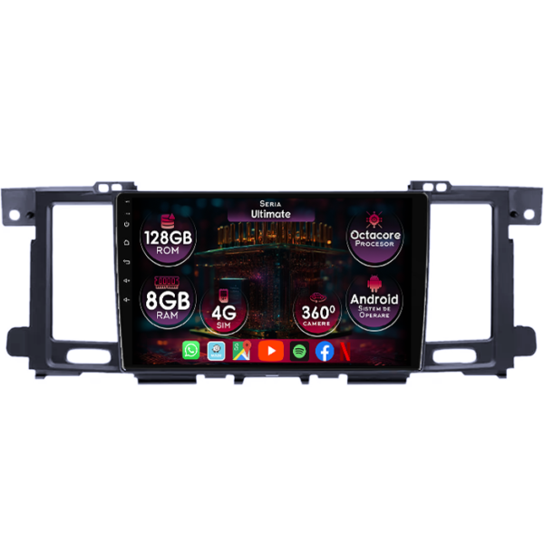 Navigatie dedicata Nissan Patrol 2010-2020, 8GB RAM 128GB ROM, Octacore, Platforma TS18, Display 9" QLED, Carplay&Android Auto, Android 14, Ventilator Activ